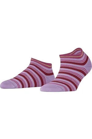 Falke Damen Sneakersocken Smart Stripe W Sn Baumwolle kurz gemustert 1 Paar, , 35-38