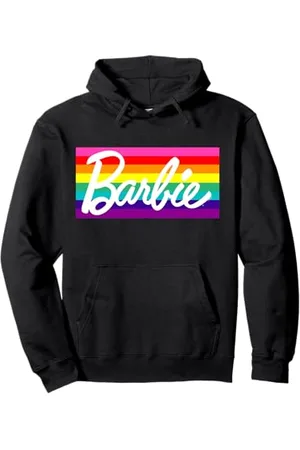 Barbie Offizielles Damen-Logo mit Regenbogen-Streifen Pullover Hoodie