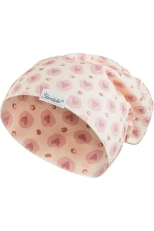 Sterntaler Beanie Herzen - Stylishe Babymütze aus Flammgarn Jersey mit Allover Druck - Mädchen UV-Schutz 50+ Beanie Mütze - variabel tragbar - Baby und Kinder Übergangsmütze, , Größe 45