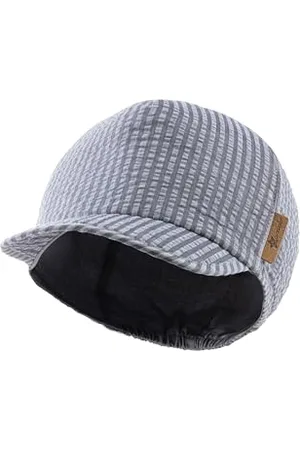 Sterntaler Schirmmütze Streifen - Jungen Mütze aus Seersucker mit feinem Streifen - UV-Schutz 50+ Sonnen Cappy - Baby und Kinder Kopfbedeckung Sommer - , Größe 53