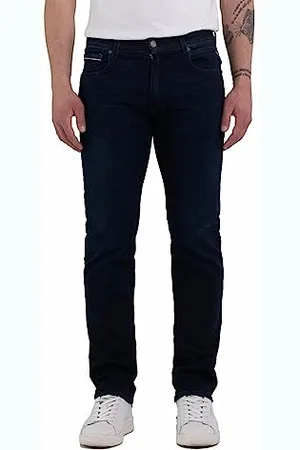 Replay Herren Jeans Grover Straight-Fit mit Power Stretch, (Blau), 31W / 32L