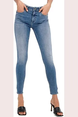 ONLY Damen Onlblush Mid Sk Ank Zip Dnm Tai848 Noos Jeans, , S EU