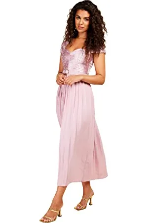 Little Mistress Damen Rouge Spot Midaxi Kleid für besondere Anlässe, , 40