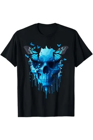 F4NT4STIC Totenkopf mit Schmetterling T-Shirt