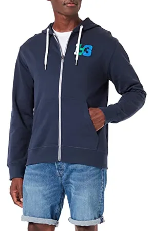 Pepe Jeans Herren Pascal Zip Sweatshirt, Blue (Dulwich), S
