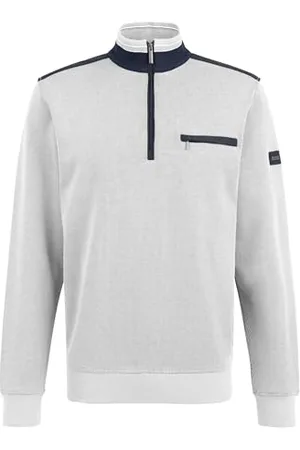 Bugatti Herren Sweatshirt Troyer Brusttasche Baumwolle