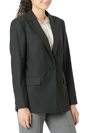 HUGO BOSS Damen Atana Regular-Fit Blazer aus Stretch-Gewebe Schwarz 34