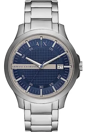 Armani Exchange Herrenuhr quarz/3-Zeiger datum Uhrwerk 46mm Gehäusegröße mit einem Edelstahlarmband AX2451