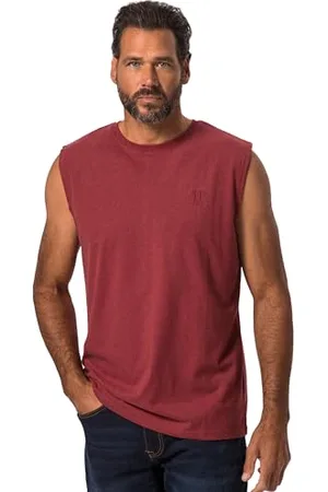 JP 1880 Herren, Große Größen, Tanktop, Melange, BREITE Schultern