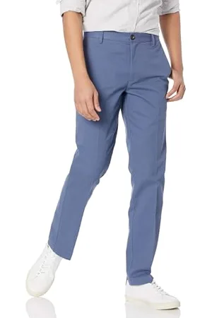 Amazon Herren Knitterfreie Flatfront-Chinohose in schmaler Passform, , 34W / 31L