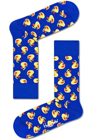 Happy Socks Unisex Badeente Socken, , Gelb, Schwarz, Orange, M/L