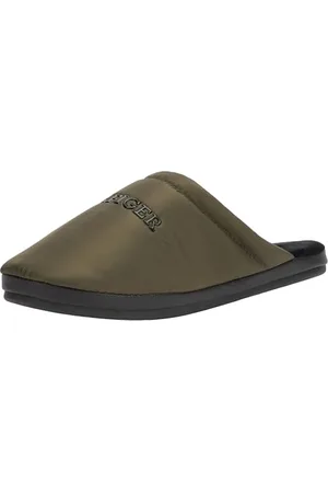 Tommy Hilfiger Herren Nylon Hilfiger House Shoe (FM0FM05225) Hausschuhe, Khaki (Army Green), 43/44 EU, Khaki, Armeegrün, 43/44 EU