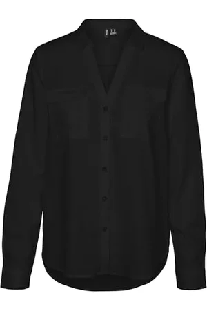 VERO MODA Vmlinn Linen Bumpy Ls Shirt WVN Noos