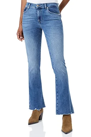 7 for all Mankind Damen Bootcut Tailorless Luxe Vintage With Worn Out Hem Pants, , 30W / 30L EU
