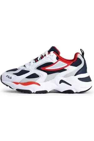 Fila CR-CW02 RAY Tracer Kids Sneaker, White Navy, 33 EU