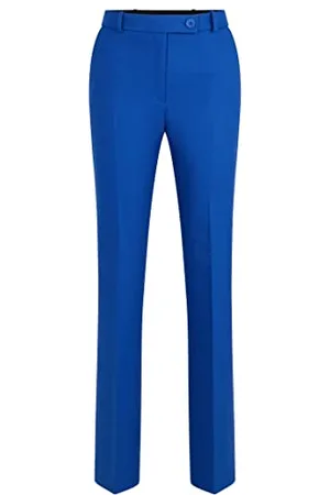 HUGO BOSS Damen Higreta Slim-Fit Hose aus Stretch-Gewebe mit ausgestelltem Bein 34