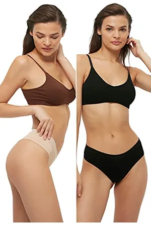 Trendyol Damen Black skin knitted panties Black , , M EU
