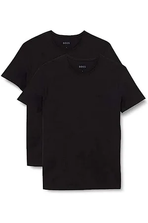 HUGO BOSS BOSS 2er Pack Herren Business T-Shirt 2P Comforts, Farbe:Schwarz, Größe:L, Artikel:-001 Black