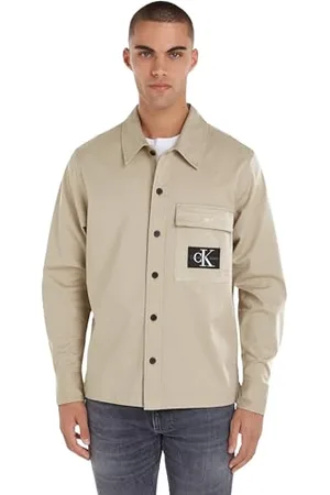 Calvin Klein Jeans Herren Hemd Utility Shirt Langarm, , M