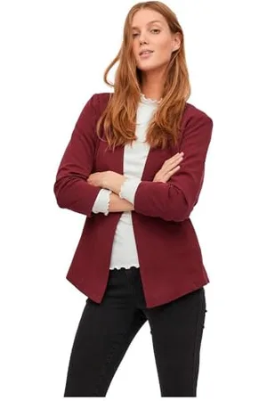 VILA Damen Viher New 3/4 Blazer/Su-noos Blazer, ,S