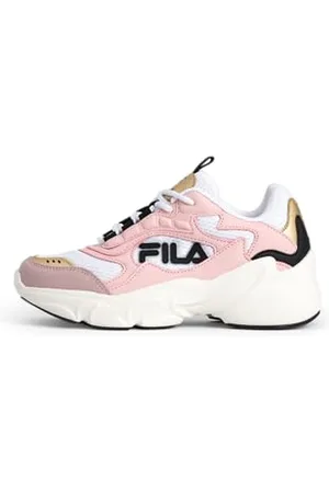 Fila COLLENE Logo Kids Sneaker, White-Powder Pink, 28 EU