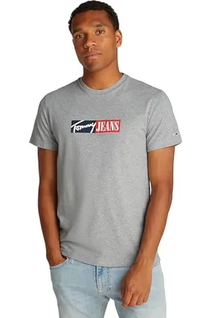 Tommy Hilfiger Herren T-Shirt Kurzarm Slim Entry Graphic Rundhalsausschnitt, Grau (Grey Htr), XXL