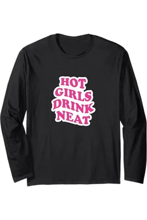 College Heiße Mädchen trinken Fleisch Langarmshirt