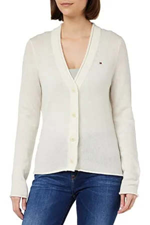 Tommy Hilfiger Damen Cardigan Soft Wool mit Knopfleiste, , S