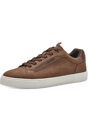 QS by s.Oliver Herren Sneaker flach Low Top Vegan, Braun , 46 EU