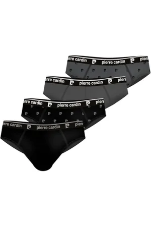 Pierre Cardin Pierre Cardin Unterwäsche Herren Baumwoll-Slip, Herren Unterwäsche, Hypoallergen, Kompressionsfreier Halt (4er Pack), Größe L