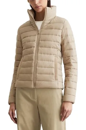 Marc O’ Polo Marc OߴPolo Damen Steppjacke wasserabweisend leicht, Beige , 34