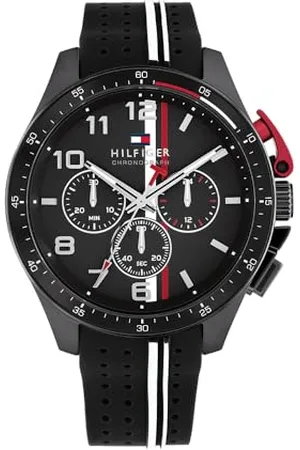 Tommy Hilfiger Chronograph Quarz Uhrfür Herren mit Silikonarmband