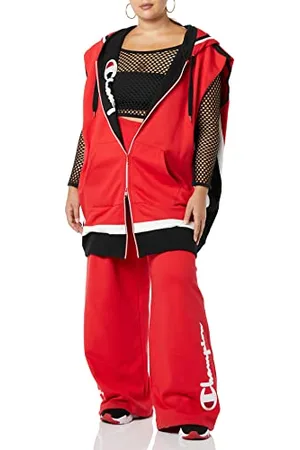 Champion Damen Making the Cut Staffel 3 Folge 2 Collab Gewinner-Look Rafael Reverse Weave Übergrößenweste Kapuzenpullover, Rot, XS-Medium