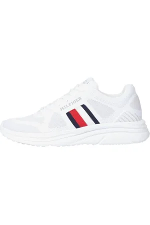 Tommy Hilfiger MODERN RUNNER KNIT EVO ESS Mittelhoher Schnitt (Schuhe) Herren, (White), 40 EU