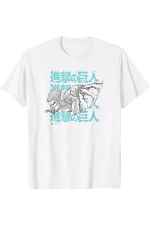 Attack on Titan Jaw Titan Kanji Title Manga Style Poster T-Shirt