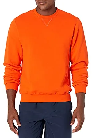 Russell Athletic Mens Men’s Dri-Power Fleece Sweatshirts & Hoodies Long Sleeve Hoody - Orange - XXXL