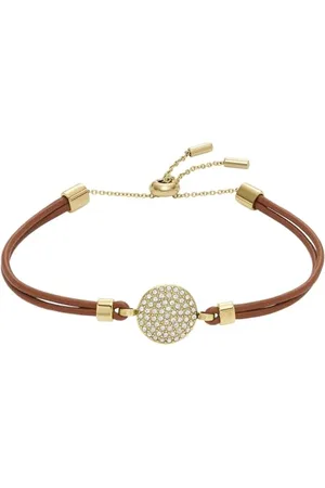 Fossil Damen-Komponentenarmband Sadie Glitz Disc Leder , JF04545710