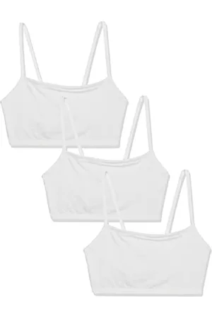 Fruit Of The Loom Damen Spaghetti Strap Cotton Bra-All-Day Comfort & Easy Movement Sport-BH, Undurchsichtige, , 80 (3er Pack)