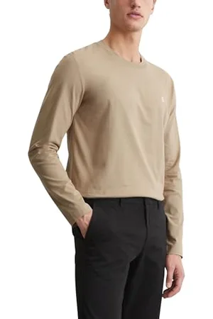 Marc O’ Polo Marc OߴPolo Herren Langarmshirt aus Bio-Baumwolle Basic, Beige , M