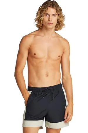 Calvin Klein Herren Badehose Medium Drawstring mit Logo, Blau (Dark Sapphire), L