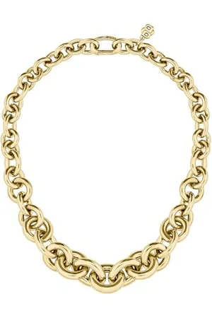 HUGO BOSS Jewelry Gliederhalskette, Gliederarmband und Creolen für Damen Kollektion LIVE STATEMENT aus Gelbgoldene Edelstahl
