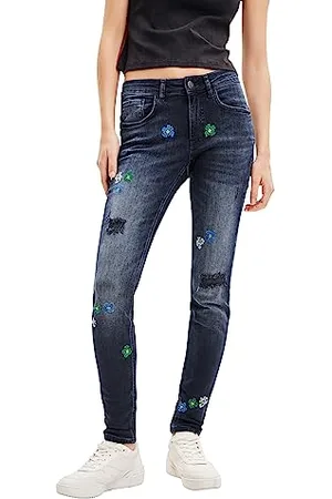 Desigual Damen Denim_bruselas Casual Pants, , 38 EU