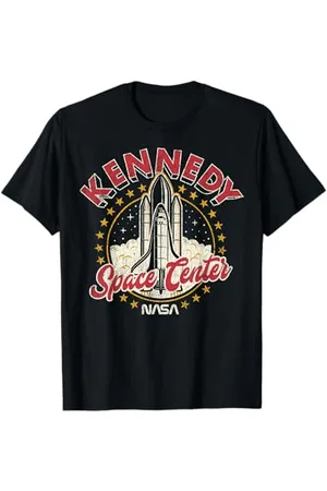 Nasa Kennedy Space Center Red 3D Text T-Shirt