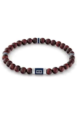 Tommy Hilfiger Jewelry Armband für Herren aus Holzperlen Braune Farbe - 2790324
