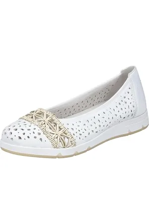 Rieker Damen L3062 Ballerina, Weiss, 43 EU