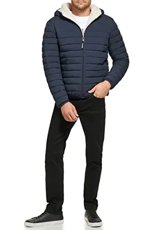Calvin Klein Herren Mid-Weight Sherpa Lined Puffer Jacke, , S