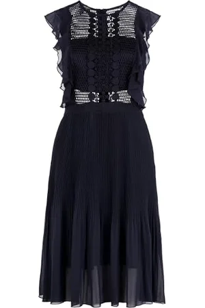 Apart APART Cocktailkleid Kleid aus semitransparentem Georgette und transparenter Netzware, , 42
