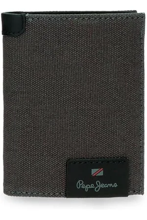 Pepe Jeans Hilltop Vertikale Geldbörse mit Kartenfach, Grau, 8,5 x 10,5 x 1 cm, Leder von Joumma Bags, grau, Talla única, Vertikale Geldbörse mit Kartenfächern
