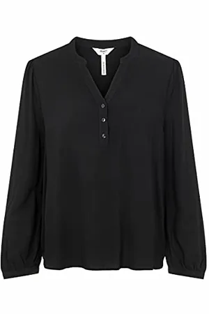 Object Collectors Item Damen OBJLORENA L/S TOP NOOS Bluse, Black, 40