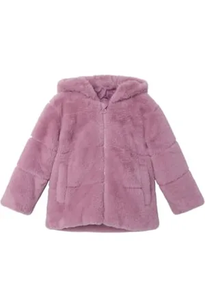 NAME IT Mädchen NMFMILA Faux FUR Jacket W Hood PB Kurzjacke, , 104